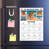 Modern 2026 Calendar Custom Photo Collage Magnet