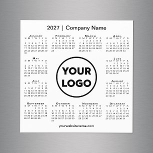 Modern 2027 Agenda Kalender Bedrijfslogo Witte Mag