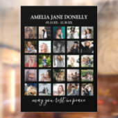 Modern 25 Photo Collage Memorial Raamsticker (Vel 2)