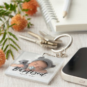Modern 2 Foto gebaptized Sleutelhanger (Voorkant Rechts)