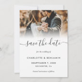 Modern 2 Foto Wedding Save the Date Kaarten (Voorkant)