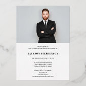 Modern 2 fotograaf folie uitnodiging (Achterkant)