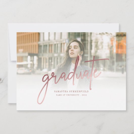 Modern 2 foto's Afstudeerder 2025 Afstuderen Aankondiging (Voorkant)