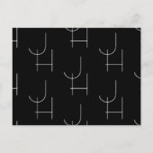 Modern 2 Initiaal Patroon | Zwart & Wit Briefkaart (Voorkant)