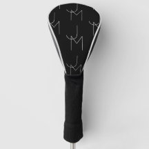 Modern 2 Initiaal Patroon | Zwart & Wit