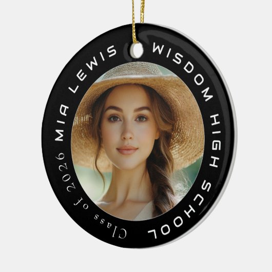 Modern 2 Photo Grad Keramisch Ornament (Links)