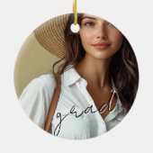 Modern 2 Photo Grad Keramisch Ornament (Achterkant)