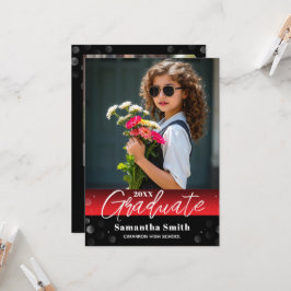 Modern 2 Photo Graduation Senior Photo Grad Invite Kaart