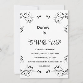 Modern 2e verjaardag foto feestdagenkaart