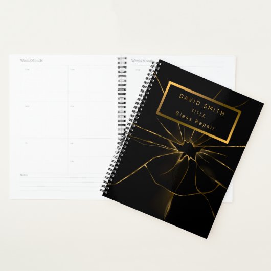 Modern 2in1 Professional Glass Visitekaartje & Planner (Display)