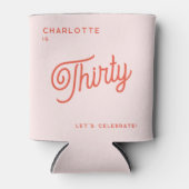 Modern 30 Dertig verjaardag Blikjeskoeler (Voorkant)
