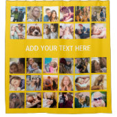 Modern 30 Foto Collage Yellow Douchegordijn (Voorkant)