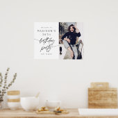 Modern 30th Birthday Party Script Photo Welcome Poster (Keuken)