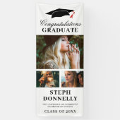 Modern 3 Afbeelding Graduation Party Spandoek (Verticaal)