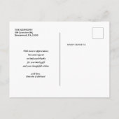 Modern 3 Collage Weddenschap met foto's Hartelijk Aankondigingskaart (Achterkant)