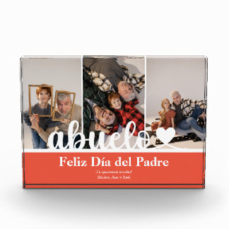 Modern 3 Foto Abuelo Dia del Padre Photo Block