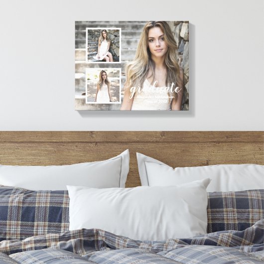 Modern 3 Foto Afstuderen Canvas Afdruk (Insitu (Slaapkamer))