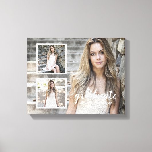 Modern 3 Foto Afstuderen Canvas Afdruk (Voorkant)