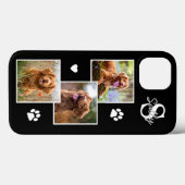 Modern 3 foto Black Pet Dog Case-Mate iPhone Case (Achterkant (horizontaal))