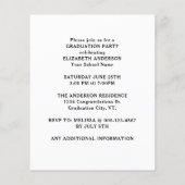 Modern 3 Foto Budget GraduParty Uitnodiging (Achterkant)