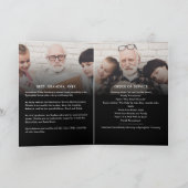 Modern 3-Foto Celebration of Life Funeral Programm Programma (Binnen)