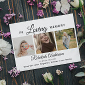 Modern 3 Foto Collage Funeral Aankondiging
