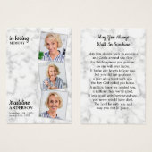 Modern 3 Foto Memorial Funeral Prayer Kaart (Voorkant /achterkant)
