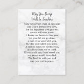 Modern 3 Foto Memorial Funeral Prayer Kaart Marble Contactkaartje (Achterkant)