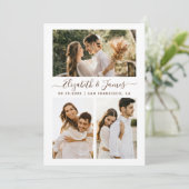 Modern 3 Foto slaat de uitnodiging voor het huweli (Staand voorkant)