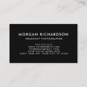 Modern 3 Fotofotograaf Blk Visitekaartje (Achterkant)