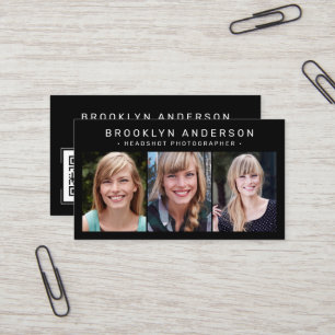 Modern 3 Fotofotograaf zwart Visitekaartje