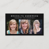 Modern 3 Fotofotograaf zwart Visitekaartje (Voorkant)