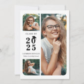 Modern 3 foto's Afstuderen Aankondiging (Voorkant)