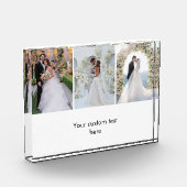 Modern 3 Photo Collage Custom Text Photo Block Fotoblokken (Links)