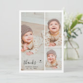 Modern 3 Photo Collage Faire-part de naissance Mer (Debout devant)