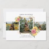 Modern 3 Photo Collage Graduation Invitation (Devant)