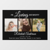 Modern 3 Photo Collage Memorial Window Cling Raamsticker (Vel)