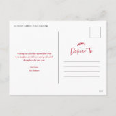 Modern 3 Photo Collage Merry Kerstry Feestdagenkaart (Achterkant)