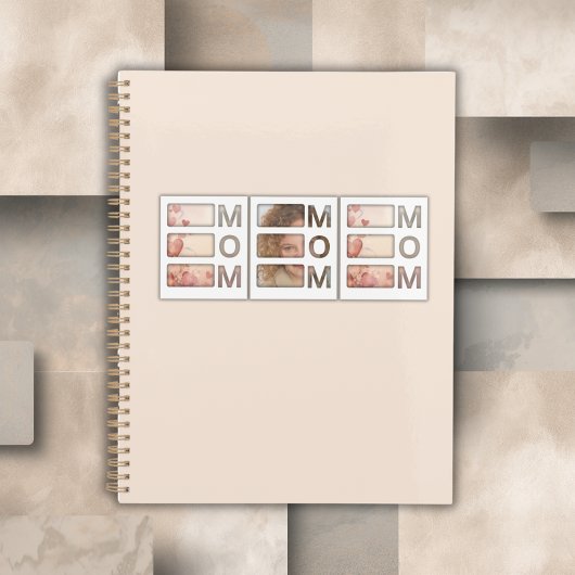 Modern 3 Photo Grid Mom Birthday Keepsake Planner