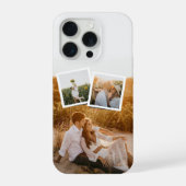 Modern 3 Photo Layout Custom iPhone Case (Verso)