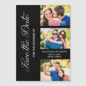 Modern 3 Photo Wedding Black (Voorkant)