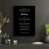 Modern 3-Photo Wedding Collage | Elegant Script Kaart