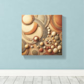 Modern 3D Abstract Geometric Art - Layered Concent Canvas Afdruk (Insitu (Houten vloer))