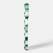 Modern 3D Geometric Cube Case - Mint Green & White (Achterkant / Rechts)