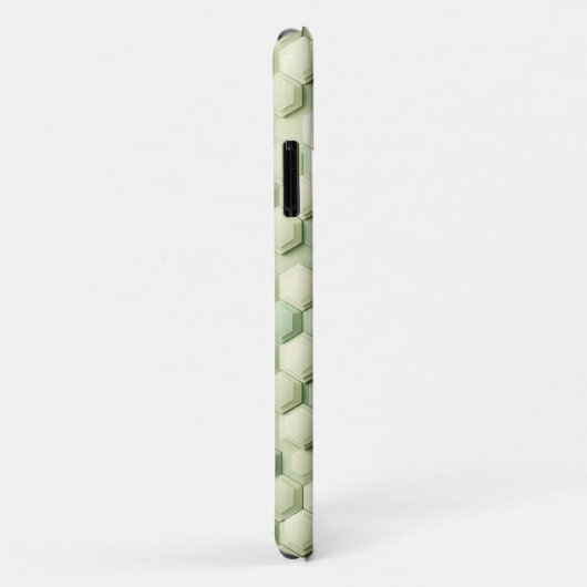Modern 3D Geometric Hexagon Pattern - Elegant Mint Case-Mate iPhone Case (Achterkant/rechts)