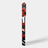 Modern 3D Geometric Mandala Case - Bold Red, Black (Achterkant / Rechts)