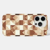 Modern 3D Geometric Pyramid Phone Case  Earth Tone (Achterkant (horizontaal))