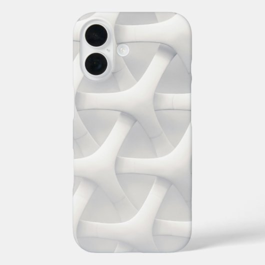 Modern 3D geometrisch wit Case-Mate iPhone Case (Achterkant)