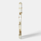 Modern 3D Ivory & Beige Geometric Cube Phone Case  (Achterkant / Rechts)