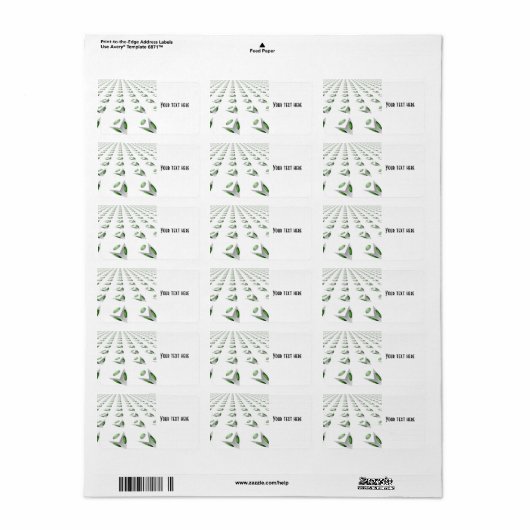 Modern 3D-kubusontwerp Etiket (Full Sheet)
